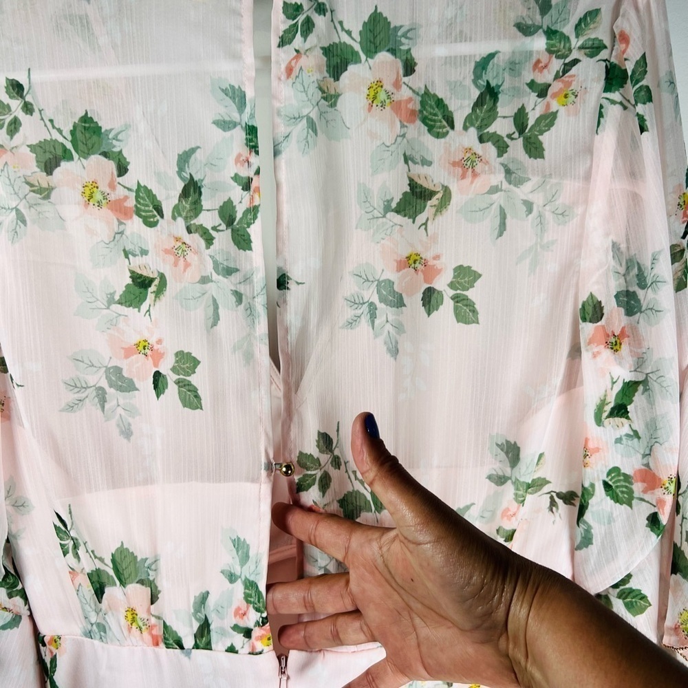 La Maison Talulah wild Thyme pastel pink floral mini dress M - Picture 10 of 12